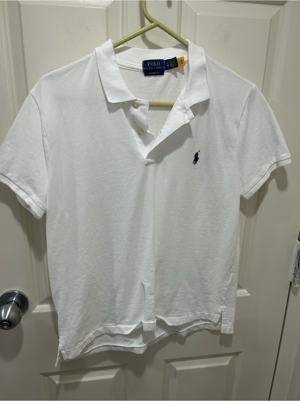 Polo by Ralph Lauren Woman’s White Short-Sleeve Polo Shirt. 100% cotton